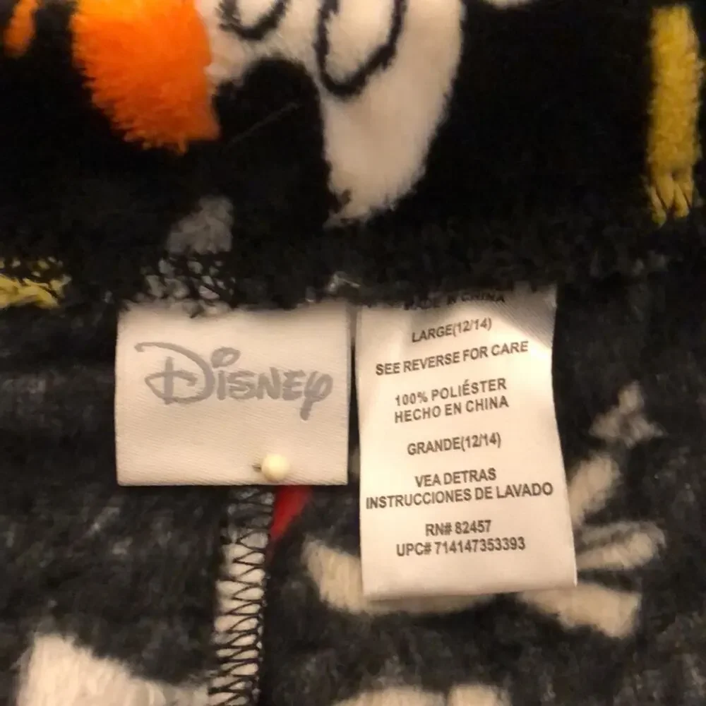 Disney Halloween Print Fleece Pajama Pants Woman Size Large - Picture 3 of 9